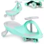 Wiggle autó, ECOTOYS YM-SW-1, zöld, 79 x 36 x 38,5 cm, LED-es világító gumírozott kerekek, 360°-ban forgó kormány, beltéri/kültéri, teherbírás: 70 kg, 3 év felett