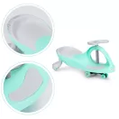 Wiggle autó, ECOTOYS YM-SW-1, zöld, 79 x 36 x 38,5 cm, LED-es világító gumírozott kerekek, 360°-ban forgó kormány, beltéri/kültéri, teherbírás: 70 kg, 3 év felett
