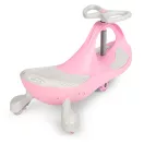Wiggle autó, ECOTOYS YM-SW-1, rózsaszín, 79 x 36 x 38,5 cm, LED-es világító gumírozott kerekek, 360°-ban forgó kormány, beltéri/kültéri, teherbírás: 70 kg, 3 év felett