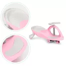 Wiggle autó, ECOTOYS YM-SW-1, rózsaszín, 79 x 36 x 38,5 cm, LED-es világító gumírozott kerekek, 360°-ban forgó kormány, beltéri/kültéri, teherbírás: 70 kg, 3 év felett
