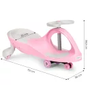 Wiggle autó, ECOTOYS YM-SW-1, rózsaszín, 79 x 36 x 38,5 cm, LED-es világító gumírozott kerekek, 360°-ban forgó kormány, beltéri/kültéri, teherbírás: 70 kg, 3 év felett