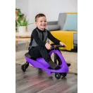 Wiggle autó, ECOTOYS YM-SW-1, lila, 79 x 36 x 38,5 cm, LED-es világító gumírozott kerekek, 360°-ban forgó kormány, beltéri/kültéri, teherbírás: 70 kg, 3 év felett