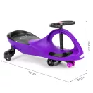 Wiggle autó, ECOTOYS YM-SW-1, lila, 79 x 36 x 38,5 cm, LED-es világító gumírozott kerekek, 360°-ban forgó kormány, beltéri/kültéri, teherbírás: 70 kg, 3 év felett