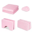 Gyerek moduláris fotel, ECOTOYS TMSRT-13, rózsaszín, 8 modul, levehető és mosható huzat, habszivacs, átalakítható kanapévá, puffá, matraccá, teherbírás: 120 kg