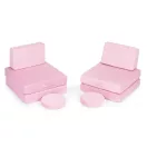 Gyerek moduláris fotel, ECOTOYS TMSRT-14, rózsaszín, 8 modul, levehető és mosható huzat, habszivacs, átalakítható kanapévá, puffá, matraccá, teherbírás: 120 kg, 2 gyermeknek