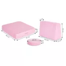 Gyerek moduláris fotel, ECOTOYS TMSRT-14, rózsaszín, 8 modul, levehető és mosható huzat, habszivacs, átalakítható kanapévá, puffá, matraccá, teherbírás: 120 kg, 2 gyermeknek