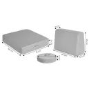 Gyerek moduláris fotel, ECOTOYS TMSRT-14, szürke, 8 modul, levehető és mosható huzat, habszivacs, átalakítható kanapévá, puffá, matraccá, teherbírás: 120 kg, 2 gyermeknek