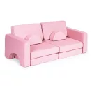 Gyerek moduláris fotel, ECOTOYS TMSRT-15, rózsaszín, 10 modul, levehető és mosható huzat, habszivacs, átalakítható kanapévá, puffá, matraccá, teherbírás: 120 kg, 2 gyermeknek