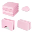 Gyerek moduláris fotel, ECOTOYS TMSRT-15, rózsaszín, 10 modul, levehető és mosható huzat, habszivacs, átalakítható kanapévá, puffá, matraccá, teherbírás: 120 kg, 2 gyermeknek