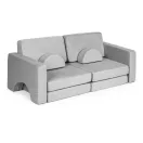 Gyerek moduláris fotel, ECOTOYS TMSRT-15, szürke, 10 modul, levehető és mosható huzat, habszivacs, átalakítható kanapévá, puffá, matraccá, teherbírás: 120 kg, 2 gyermeknek
