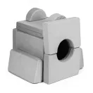Gyerek moduláris fotel, ECOTOYS TMSRT-15, szürke, 10 modul, levehető és mosható huzat, habszivacs, átalakítható kanapévá, puffá, matraccá, teherbírás: 120 kg, 2 gyermeknek