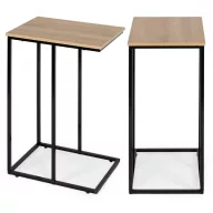   Dohányzóasztal, ModernHome BJ403066BT, 40 x 30 cm, téglalap alakú, magasság: 66 cm, fém váz, MDF asztallap, karcálló felület