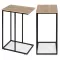 Dohányzóasztal, ModernHome BJ403066BT, 40 x 30 cm, téglalap alakú, magasság: 66 cm, fém váz, MDF asztallap, karcálló felület