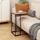 Dohányzóasztal, ModernHome BJ403066BT, 40 x 30 cm, téglalap alakú, magasság: 66 cm, fém váz, MDF asztallap, karcálló felület