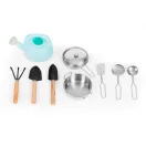 Kültéri játékkonyha, ECOTOYS TL814004, fa, 89 x 31 x 80,5 cm, működő csappal, forgó gombokkal, 10 db fém tartozékkal, 3 éves kortól