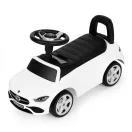 Bébitaxi, Multistore 667, Mercedes C-osztály, fehér, 64 x 28 x 37 cm, kormánydudával és indításhanggal, ülés alatti tárolóval, borulásgátlóval, 12 hónapos kortól, teherbírás: 25 kg, elemes (2 x AAA - nem tartozék)