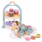 Játék teáskészlet, ECOTOYS HM327785, 27 db, tálcával, kannával, csészékkel és sütikkel, 3 éves kortól, realisztikus szerepjátékhoz