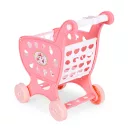 Játék bevásárlókocsi, ECOTOYS 978-2, rózsaszín, 18 db kiegészítővel, 3 éves kortól, biztonságos kialakítás, valósághű megjelenés
