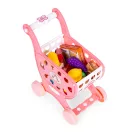 Játék bevásárlókocsi, ECOTOYS 978-2, rózsaszín, 18 db kiegészítővel, 3 éves kortól, biztonságos kialakítás, valósághű megjelenés