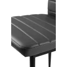 Étkezőszék, KE01, 4 db, szürke, 92 x 40 x 40 cm, műbőr kárpit, porszórt acél lábak, teherbírás: 120 kg