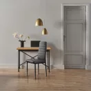 Étkezőszék, KE01, 4 db, szürke, 92 x 40 x 40 cm, műbőr kárpit, porszórt acél lábak, teherbírás: 120 kg