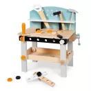 Gyerek munkapad, ECOTOYS 1178, fa, 45 x 28 x 49 cm, 38 db-os szerszámkészlettel, satuval, szerszámtartóval, polccal, 3 éves kortól