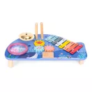 Zenélő játékasztal, ECOTOYS TL204013, 41 x 7 x 23,5 cm, 4 db beépített hangszer, 2 db ütő, 3 éves kortól ajánlott