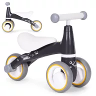   Háromkerekű futóbicikli, ECOTOYS Cosmic, fekete, EVA habkerekek 14 cm, műanyag váz, ülésmagasság: 25 cm, puha ülés, kormányfordulás határoló, 12 hónapos kortól