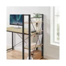 Számítógépasztal, Leobert 2824-1, 97 x 56 x 120 cm, 4 polccal, balos-jobbos szerelhetőség, állítható lábakkal, fa és fém anyagból, teherbírás: 50 kg
