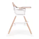 Etetőszék, ECOTOYS HC508, bézs, 2 az 1-ben magasságállítás, levehető tálcával, fém lábak, 5 pontos biztonsági öv, teherbírás: 20 kg