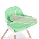Etetőszék, ECOTOYS HC508, zöld, 2 az 1-ben magasságállítás, levehető tálcával, fém lábak, 5 pontos biztonsági öv, teherbírás: 20 kg