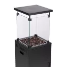 Gázos teraszfűtő, MultiGarden FPS-B-BJ, 13 kW, szögletes, 42 x 42 cm, magasság: 136 cm, maximum 11 kg gázpalack, üveg lángvédő, nyomásszabályzó, tömlő, védőhuzat, fogyasztás: 929 – 946 g/óra