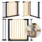 Biztonsági kapu, babarács, ECOTOYS SF-011-BC, szélesség: 74–100 cm, magasság: 77,5 cm, egykezes nyitás, kétirányú nyílás, önzáródó, összecsukható, fém és műanyag