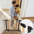 Biztonsági kapu, babarács, ECOTOYS SF-011-BC, szélesség: 74–100 cm, magasság: 77,5 cm, egykezes nyitás, kétirányú nyílás, önzáródó, összecsukható, fém és műanyag
