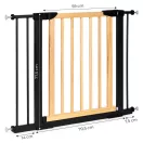 Biztonsági kapu, babarács, ECOTOYS SF-011-BC, szélesség: 74–100 cm, magasság: 77,5 cm, egykezes nyitás, kétirányú nyílás, önzáródó, összecsukható, fém és műanyag