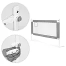 Leesésgátló ágykorlát, ECOTOYS SG-030A-GY, szürke/fehér, 150 x 61-92 cm, acél váz, légáteresztő háló, biztonsági zár, leengedhető, zsebes tároló, állítható magasság