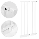 Biztonsági kapu, babarács, ECOTOYS SG-012-W, fehér, szélesség: 74–105 cm, magasság: 77 cm, egykezes nyitás, kétirányú nyílás, önzáródó, fém