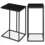 Dohányzóasztal, ModernHome BJ403066CT, fekete, 40 x 30 cm, téglalap alakú, magasság: 66 cm, fém váz, márványhatású asztallap, csúszásgátló lábak