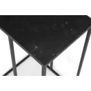 Dohányzóasztal, ModernHome BJ403066CT, fekete, 40 x 30 cm, téglalap alakú, magasság: 66 cm, fém váz, márványhatású asztallap, csúszásgátló lábak