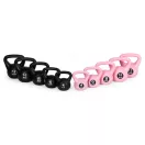 Kettlebell súlyzó, ModernHome CK-8-BC, 8 kg, műanyag burkolat, cement töltet, lapos talp, strapabíró, kezdőknek és haladóknak