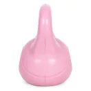 Kettlebell súlyzó, ModernHome CK-6-PK, rózsaszín, 6 kg, műanyag burkolat, cement töltet, lapos talp, strapabíró, kezdőknek és haladóknak