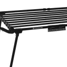 Ruhaszárító, Bauerkraft G-679, fekete, 27 m szárítási terület, teleszkópos, összecsukható, csipesztartóval, acél váz, 20 kg teherbírás, 60 cm szélesség