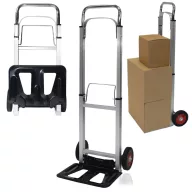   Molnárkocsi, Bauerkraft H-003, alumínium váz, 90 kg teherbírás, összehajtható, állítható magasság: 71-107 cm, gumi kerekek