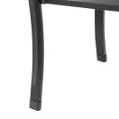 Kerti pad, Bauerkraft G-408, fekete, 125 × 53 × 77 cm, acél és öntöttvas, háttámlával, időjárásálló, teherbírás: 180 kg