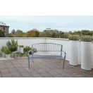 Kerti pad, Bauerkraft G-823, szürke, 125 x 53 x 82 cm, acél és öntöttvas, háttámlával, időjárásálló, teherbírás: 180 kg