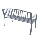 Kerti pad, Bauerkraft G-823, szürke, 125 x 53 x 82 cm, acél és öntöttvas, háttámlával, időjárásálló, teherbírás: 180 kg