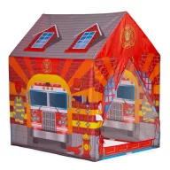   Gyereksátor, IPLAY 8722, 72 x 95 x 102 cm, tűzoltóállomás minta, műanyag váz, poliészter borítás, beltéri/kültéri