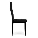 Étkezőszék, Mebelki24 VELVET4CZARNY4, 4 db, fekete, 97 x 40 x 40 cm, bársony kárpit, acél lábak, magas háttámla, teherbírás: 120 kg