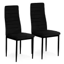Étkezőszék, Mebelki24 VELVET4CZARNY4, 4 db, fekete, 97 x 40 x 40 cm, bársony kárpit, acél lábak, magas háttámla, teherbírás: 120 kg