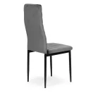 Étkezőszék, Mebelki24 VELVET4SZARY4, 4 db, szürke, 97 x 40 x 40 cm, bársony kárpit, acél lábak, magas háttámla, teherbírás: 120 kg